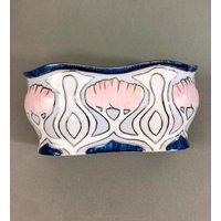 Vintage Porzellan Jugendstil Blumentopf, Vase, Übertopf von VintageFraeulein