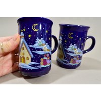 Vintage Tassen Set, Weihnachtstassen, Glühweintassen, Tassen-Set, Weihnachtsmarkt, Schneelandschaft Vintage Tassen Set, Weihnachtstassen, Glühweintassen, Tassen-Set, Weihnachtsmarkt, Schneelandschaft von VintageFraeulein