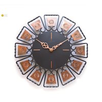 1960S Junghans Ato-Mat Wall Clock Mid Century Atomic Germany Modernism Starburst Iron Copper von VintageGermanClocks