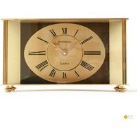70S Dugena Desk Clock - Mid Century Mcm Junghans Atomic Space Age Table 60S Mantel Germany Brass von VintageGermanClocks