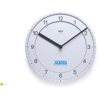 Braun Abw 31 Wall Clock Type 4861 Millennium Edition Dietrich Lubs 1982 Germany Quartz Design 80S 90S Modern Silver - Abk 30 von VintageGermanClocks