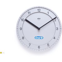 Braun Oral-B Abw 31 Wall Clock Type 4861 Millennium Edition Dietrich Lubs 1982 Germany Quartz Design 80S 90S Modern Silver - Abk 30 von VintageGermanClocks