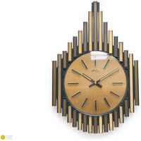 Brutalistic Atlanta Germany Wall Clock Mid Century Modernism Sunburst Space Age Mcm Brass Junghans Rays 1960S von VintageGermanClocks