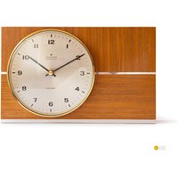 Mid Century Junghans Ato-Mat Desk Clock Space Age Modernism Table Atomic Germany Mcm Mantel Shelf 1960S Walnut von VintageGermanClocks