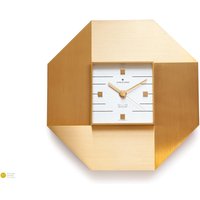 Noble Junghans Resonic Wall Clock Brass Mid Century Modernism Space Age Germany Mcm Atomic Gold Octagonal von VintageGermanClocks