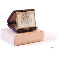 Nos 1940S Kienzle Art Deco Alarm Clock Mechanical Bauhaus Modernism Mid Century Germany 1Day Pocket Travel Desk Table Timer von VintageGermanClocks