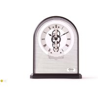 Nos Postmodern Haller Skeleton Clock 1980S Lucent Brass Desk Table Memphis Era Mantel Shelf Germany Black von VintageGermanClocks