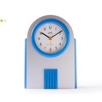 Nos Postmodern Kundo Desk Clock 1990S Space Timer Radio Controlled Germany Table Shelf in Box von VintageGermanClocks