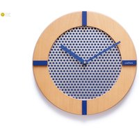 Postmodern Pallas Wall Clock Germany Memphis Sottsass Era Pop Grid Junghans 1980S 1990S Blue von VintageGermanClocks