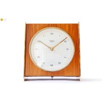 stunning 60S Diehl Junghans Teak Desk Clock Mid Century Danish Modernism Space Age Table Shelf Mantel Germany von VintageGermanClocks