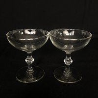 2 Vintage Classic Disc Stiele 4.5 Unzen Champagner Cocktail Coupes von VintageGlassFindsCo