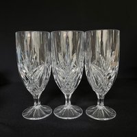 3 Vintage Hochwertige Kristall 12 Unzen Cocktail Weingläser von VintageGlassFindsCo