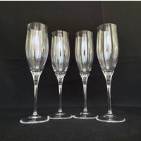 4 Vintage Rosenthal Qualitätskristall 6Oz Champagner Cocktailflöten - Handarbeit in Deutschland Hochwertiges Bargeschirr von VintageGlassFindsCo