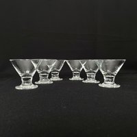 6 Vintage Klarglas 3Oz Fuß Gläser - Shooter Shots Barware von VintageGlassFindsCo