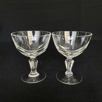 Paar Zierliche Vintage Klare Kristall 4Oz Mini Coupes von VintageGlassFindsCo