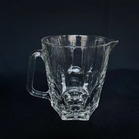 Robuste Vintage Pressglas 44Oz Krug - Retro Barware Bauernküche von VintageGlassFindsCo