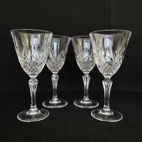 Set Von 6 Hochwertigen Kristall Ananas Schliff 8Oz Cocktail Weingläser - Vintage Barware von VintageGlassFindsCo