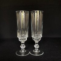 Süßes Paar Vintage 5Oz Kristall Champagner Flöten von VintageGlassFindsCo