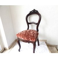 Vintage Chippendale Stuhl Gepolstert Stilmöbel Esszimmerstuhl von VintageHarryDE