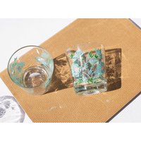 Set Mit 4 Vintage Taylor, Smith & Taylor Co. Ever Yours Boutonniere Rocks Gläser, Retro Floral Set, Low Ball Barware, Mcm, Glaswaren von VintageHomeBodega