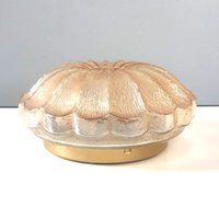 1 Of 2 Amber Glass Sconces Germany 70S Round Flush Mount Light Glass Ceiling Wall Lamp Mid Century Fixture Mcm Home Decor von VintageHomeMoments