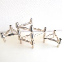 5x Vintage Candlesticks Nagel Design 70S Mid Century Set Of German Candleholders Home Decor von VintageHomeMoments