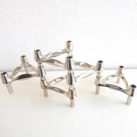 5x Vintage Kerzenständer Nagel Design 70Er Mid Century Set Of German Candleholders Home Decor von VintageHomeMoments