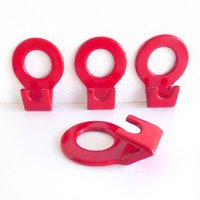 Vintage Red Metal Coat Hooks German Wardrobe Hook 70S Mid Century Modern Rack Vintage Red Metal Coat Hooks German Wardrobe Hook 70S Mid Century Modern Rack von VintageHomeMoments