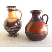 Set Of Two Scheurich Vases Brown/ Wgp 70S/ Mcm Home Decor von VintageHomeMoments