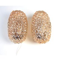 Pair Of Bubble Glass Amber Wall Scones/ Helena Tynell Lamps/ Limburg Lights 70's/ Mid Modern Light Fixture Pair Of Bubble Glass Amber Wall Scones/ Helena Tynell Lamps/ Limburg Lights 70's/ Mid Modern Light Fixture von VintageHomeMoments