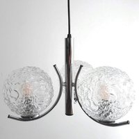 Richard Essig Glass Globes Chandelier Sputnik Ceiling Light Chrom 70's 3 - Balls Textured Pendant Space Age Lighting Arms Mcm Richard Essig Glass Globes Chandelier Sputnik Ceiling Light Chrom 70's 3 - Balls Textured Pendant Space Age Lighting Arms Mcm von VintageHomeMoments