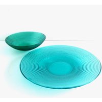 Vintage Set Grüne Glaschalen Leonardo Glas Obtschale Gerillte Schüssel Mid Century Modern Glasobjekte Muttertagsgeschenk von VintageHomeMoments