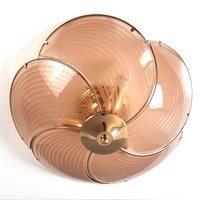 Vintage Smoked Glass Ceiling Lamp Brown German Flush Mount 70S Vintage Smoked Glass Ceiling Lamp Brown German Flush Mount 70S von VintageHomeMoments