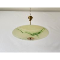 On Hold Große Grüne Deckenlampe Im Art-Déco-stil, 1950Er Jahre, Deutschland von VintageInModeDeluxe