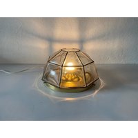 Limburg Eisen Strukturierte Glas Wandlampe Oder Deckenlampe, 1960Er Jahre, Deutschland von VintageInModeDeluxe