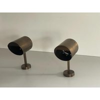 Mid-Century Messing Paar Wandlampen Mit Antikem Finish, 1950Er Jahre, Italien von VintageInModeDeluxe