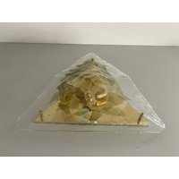 Murano Glas Dreieck Design Große Decken - Oder Wandlampe Von La Murrina, 1980Er Jahre, Italien von VintageInModeDeluxe