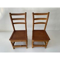 Paar Bambus Kinderstühle, 1960Er Jahre Paar Bambus Kinderstühle, 1960Er Jahre von VintageInModeDeluxe