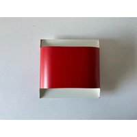 Red Metal Single Sconce Von Rolf Krüger Für Staff, 1970Er Jahre, Deutschland von VintageInModeDeluxe