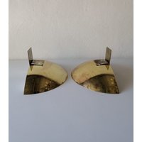 Sce Luxus Bogenförmiges Paar Messing Wandlampen - 1960Er Jahre Frankreich Sce Luxus Bogenförmiges Paar Messing Wandlampen - 1960Er Jahre Frankreich von VintageInModeDeluxe