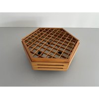 Sechseckige Design Unterputz Holz Sauna Lampe von VintageInModeDeluxe