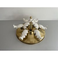 Wunderschöne Xl Deckenlampe Aus Messing in Form Einer Blume, 1960Er Jahre, Deutschland Wunderschöne Xl Deckenlampe Aus Messing in Form Einer Blume, 1960Er Jahre, Deutschland von VintageInModeDeluxe