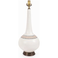 Bitossi Keramik Lampe Gestreift Mid Century Modern von VintageInquisitor