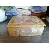 Catalin Box, Schmuckschatulle, Schmuck Aufbewahrung, Schätze Brust, Lava Flow Aufbewahrungsbox, Geschenkidee, Schmuckhalter, Erinnerungsbox von VintageJuliyaHome