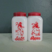 "Vintage Hazel Atlas "Dutch Skater" | Rot Salz & Pfefferstreuer Set." von VintageKitchenwareUS