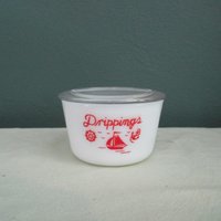 Vintage Mckee White Red Ships Kleiner Kanister/Tropfglas | Klarer Glasdeckel Vintage Mckee White Red Ships Kleiner Kanister/Tropfglas | Klarer Glasdeckel von VintageKitchenwareUS