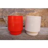 2Er Set Ddr Trinkbecher Stapelbecher Camping Outdoor Zahnputzbecher Vintage 70Er Jahre von VintageKreativecke