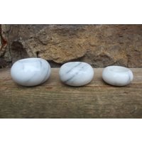3 Tlg. Set Marmor Teelichthalter Vintage 80Er Jahre von VintageKreativecke