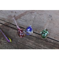 4Er Set Tropfen Aus Bunt Verwirbeltem Glas Glasanhänger Weihnachtsdeko 80Er 90Er Jahre 4Er Set Tropfen Aus Bunt Verwirbeltem Glas Glasanhänger Weihnachtsdeko 80Er 90Er Jahre von VintageKreativecke