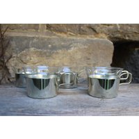 5Er Set Teegläser Aluminium Chromfarben Jenaer Glas 60Er 70Er Jahre Ddr 5Er Set Teegläser Aluminium Chromfarben Jenaer Glas 60Er 70Er Jahre Ddr von VintageKreativecke